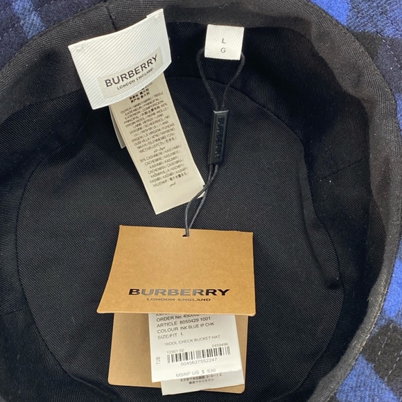 Burberry Check Wool Cashmere Bucket Hat - Picture 8 of 13